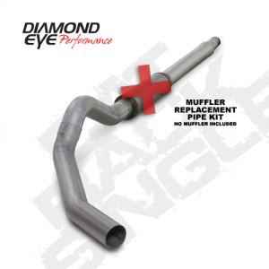 Ford F350 Performance Exhaust - Diamond Eye Performance - Cat Back, Single Exit - `03-`07